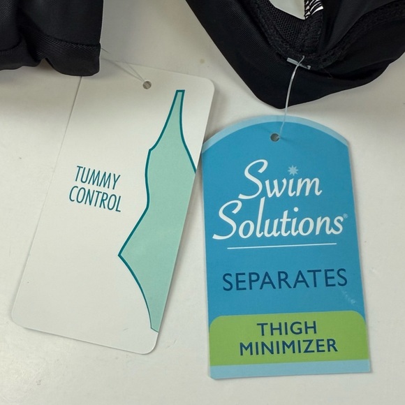 Swim Solutions Boyshorts Womens 18W Black Thigh Minimizer Swim Bottom New NWT - Picture 11 of 11